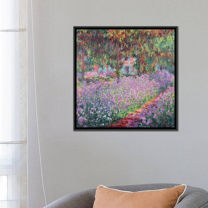 iCanvas "The Artist's Garden at Giverny, 1900 " by Claude Framed